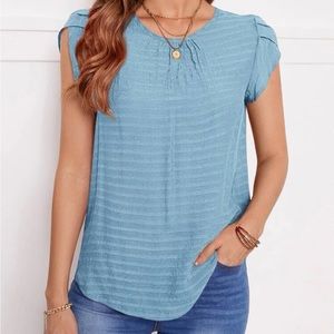 Petal Sleeve Large Blouse